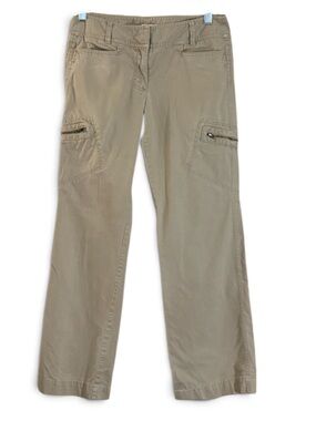 LOFT Marisa Khaki Cargo Bootcut Pants